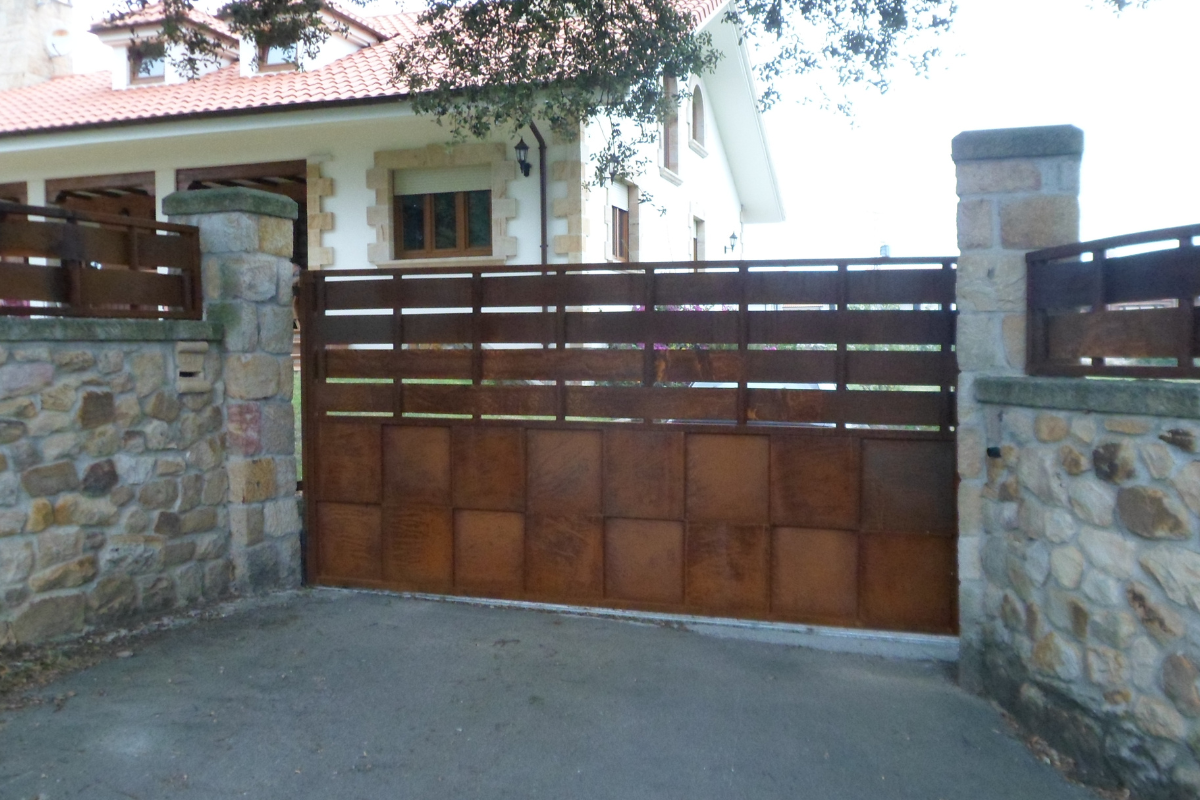 portones acero corten